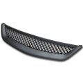 Auto Dynasty Front Bumper Black Mesh Style Grille Bundle With Pair Of Clear Lens Driving Fog Lamps Lights Compatible Honda