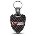 Ford F150 Fx4 Off Road Real Black Carbon Fiber Large Shield-style Key Chain