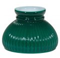 B P Lampa 6 Dark Green Over White Cased Glass Ribbed Student Lamp Shade For Vintage Style Lamps 