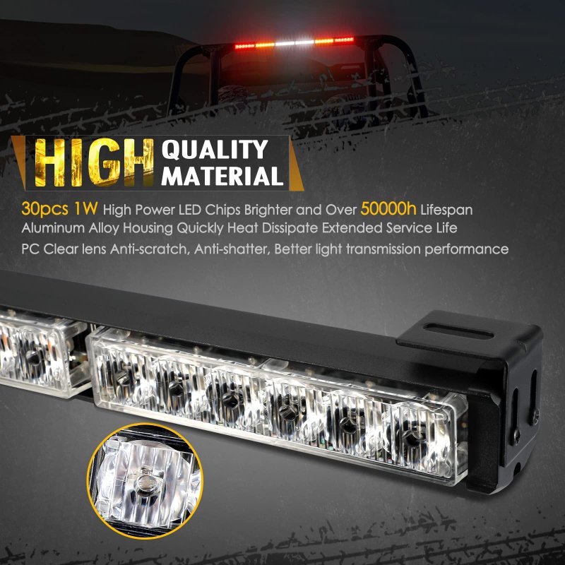 Partsam 36 Rear Chase Light Bar All In One W Turn Signal Brake Reverse Offroad Sand Rails Strobe For Utv Atv Rzr Polaris Can-am