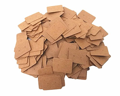 Honbay 200pcs Kraft Paper Earring Display Tags Ear Stud Card