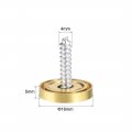 Uxcell Mirror Screws Decorative Caps Cover Nails Polished Gold 16mm 8pcs