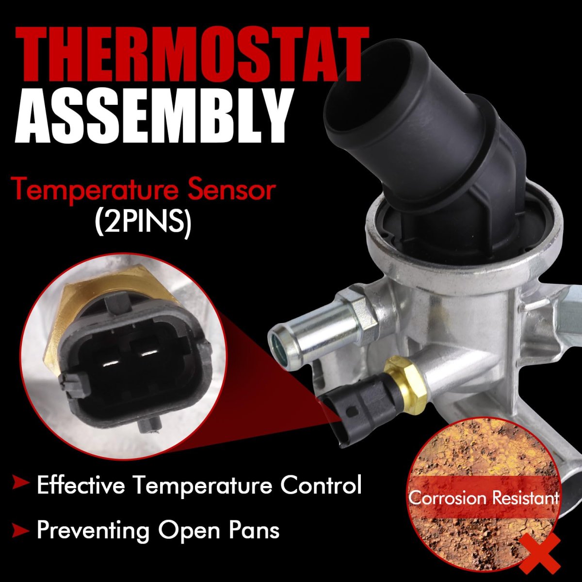 2 8crd Engine Coolant Thermostat Housing Assembly With Sensor For Dodge Jeep011-2012 Cherokee Liberty 2011-2018 Wrangler 2 8l