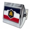Elektroplate Utah Chrome State Flag All Metal Hitch Cover For Trucks And Suvs Fits Standard 2 Trailer Receivers Premium