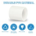 1-1 2 Pvc Pipe Coupling Adapter Pcs Fittings Slip Socket Connectors For Diy Shelf Garden Support Structure Storage White