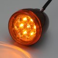 Httmt- Glossy Black Rear Led Running Brake Turn Signal Indicator Light With Amber Lens Compatible 92-17 Xl883 1200 02-05 Fxst P