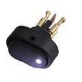 E Support 12v 30a Car Auto Vehicle White Led Light Push Button Rocker Toggle Switch On Off Spst 3 Pin Control Pack Of 10