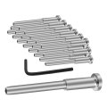 20pcs T316 Stainless Steel 1 8 Wire Rope Swage Tensioner With Adhesive Sleeves Cable Railing Hardware For Hidden In 2 X2 Metal 