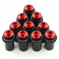 10 Sets M5x16 Alloy Windscreen Bolts Wellnut Bolt Kit Windshield Installation Works On Or Aftermarket Windshields Red 