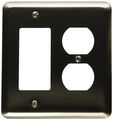 Amerelle 2rdpw Devon 1 Rocker Duplex Wall Plate Brush Nickel Steel 