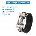 Uxcell 4pcs T-bolt Hose Clamp Working Range 64-67mm Rubber Cushioned Intake Intercooler Clamps Adjustable Tube For Tubes Pipes