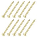 25pcs Small Hardware Nails 4d X 1-1 2 Brass Round Head Common Finishing Nail For Household Woodworking Picture Hanging Diy 