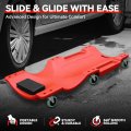 Auto Dynasty Universal 40 L X 19 W Red For Under Car Repair Vehicle Suv Truck Pickup Automotive Creeper With Padded Headrest
