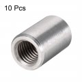 Uxcell Round Connector Nuts M14x30mm Height Sleeve Rod Bar Stud Nut Stainless Steel 304 Pack Of 10