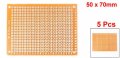 Uxcell A13072200ux0732 5 Piece Prototyping Universal Copper Pcb Print Circuit Board 50 Mm X 70