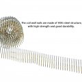 Gxywady 3600pcs Wire Coil Siding Nails 0 092 X 1-1 4 In Hot-dip Galvanized Paint-dipped Ring Shank Inclined 15 Degree Full