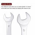 Uxcell Thin Open End Wrench 14mm X 17mm Metric Mirror-chrome Plated High Carbon Steel For Household Maintenance And General