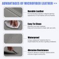 X Autohaux Car Center Console Lid Armrest Seat Box Cover Protector Replacement Microfiber Leather For Ford F150 2009-2014 Gray