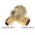 1pcs 2 Way Brass Air Compressor Check Valve 16x14mm Male Threaded Pneumatic Accessory Aicosineg