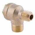 1pcs 2 Way Brass Air Compressor Check Valve 16x14mm Male Threaded Pneumatic Accessory Aicosineg