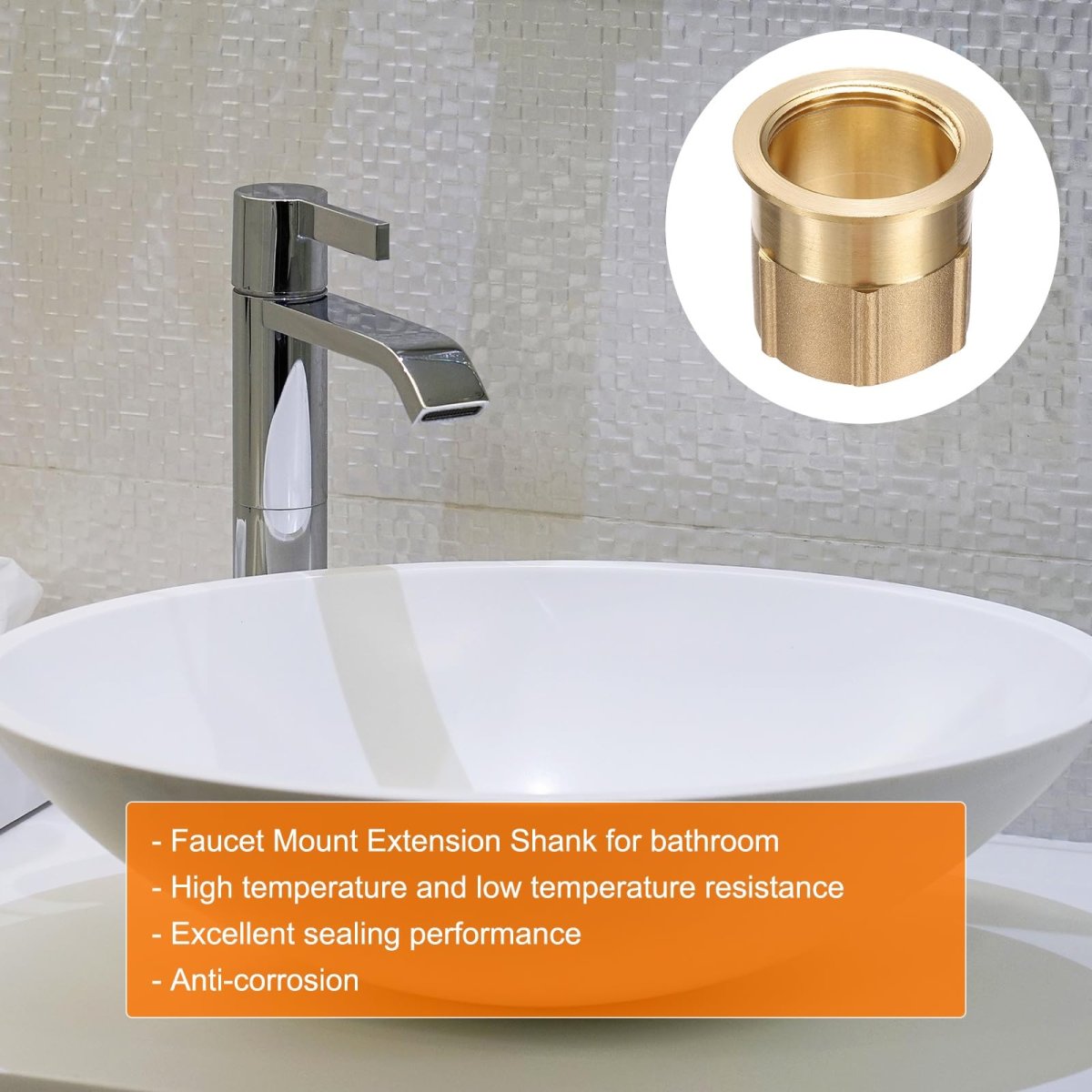 Faucet Nut Fixed Base Id 18 X H 1 42 Copper Fixing Tap Fastener Assembly For Kitchen And Bathroom