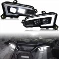 Sautvs Led Headlight Assembly For Polaris Sportsman Head Lights Front Lamp With High-low Beams Drl Halo Rings Xp 1000 850 570 