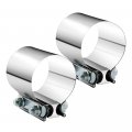 2 75 Inch Exhaust Clamp Butt Joint Band Sleeve Coupler Stainless Steel 3 4 For Pipes Mufflers And Catalytic Converters Pcs 
