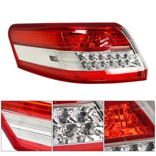 Driver Side Tail Light Brake Replacement For Toyota Camry 2010 2011 Rear Lamp 8156006340 To2804106 Red Clear Halogen Assembly