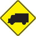 Accuform Signs Frw456ra Engineer-grade Reflective Aluminum Traffic Crossing Sign Mutcd W11-10 Truck 24 Length X Width 0 080 