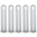 Sunlite 40486-su T8 Fluorescent U-shaped Light Bulb 25 Watts Uv 3nm Color Wavelength Gx10q 4-pin Base Plug-in 5 000 Hour Life 