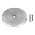 1pcs Round Shape Aluminum Disc M10 Thread 60mm Diameter Circle Glass Top Adapter For Table Furniture Coffee Tables Silver 