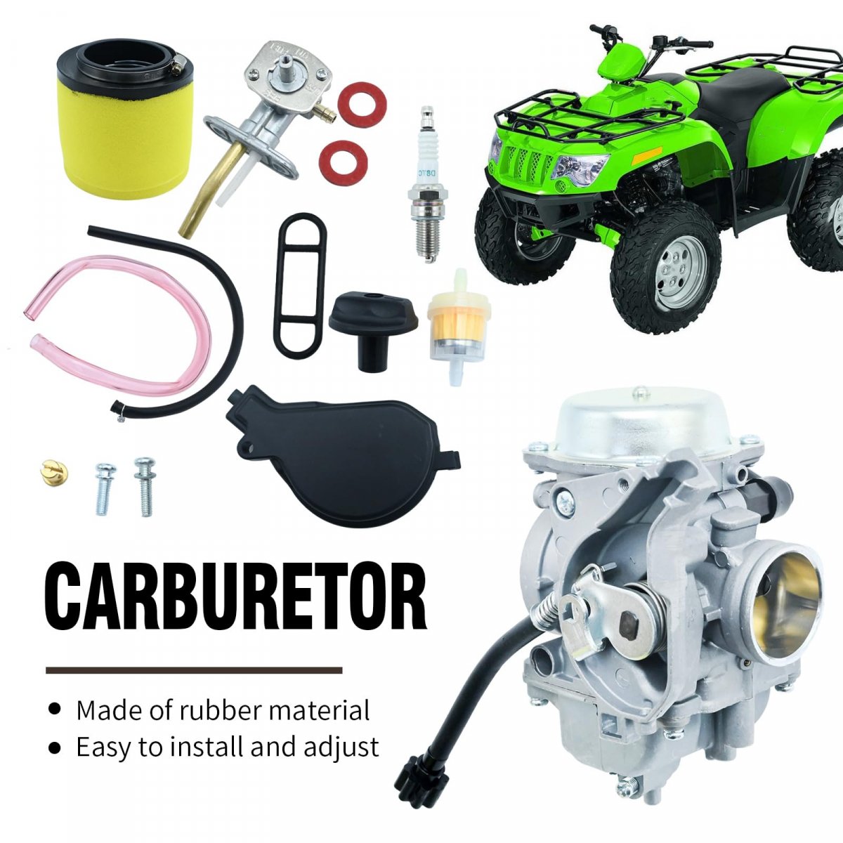 0470-454 Carburetor Assembly Replacement For Arctic Cat 400 375 Cvk32 Carb With Air Filter 2002 2003
