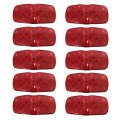 10 Pcs 4 Double Bullseye 16 Diodes Red Red Led Side Marker Light 