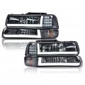 Led Headlights For 99-02 Chevy Silverado 1500 2500 01-02hdhd 3500 00-06 Tahoe Suburban 1500 2500 Smoky Lens Clear Housing Amber 