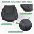 Front Driver Side Bottom And Top Back Replacement Seat Covers Black Perforated Microfiber Leather For Lexus Ls430 2001 2002