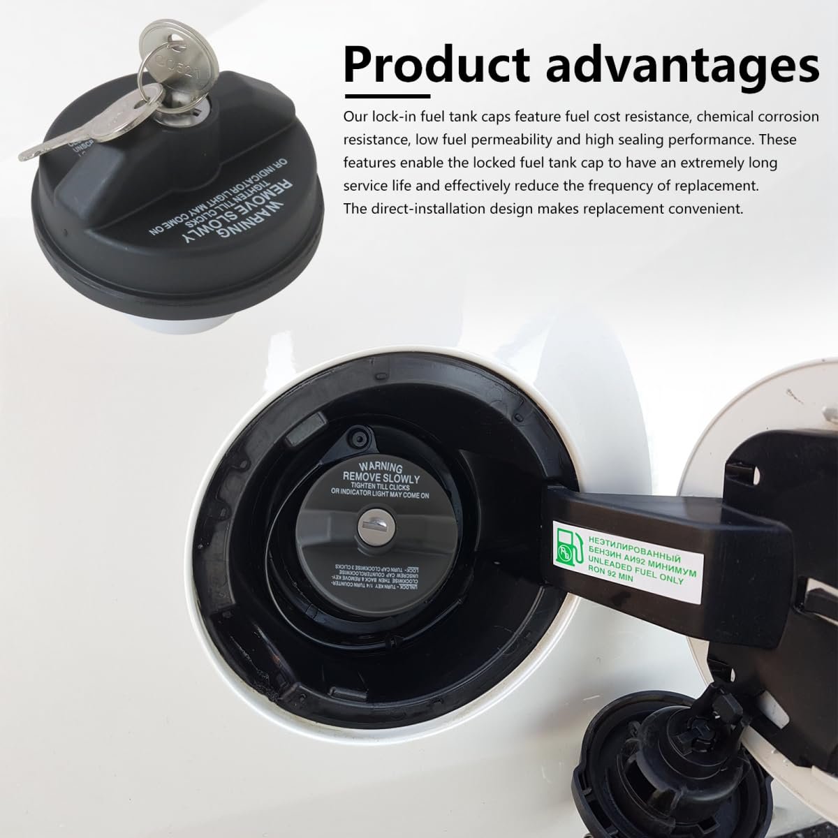 2026 Upgraded 2 Pcs Locking Gas Cap Lock Fuel Replace 12495845 Compatible With Lexus 2001-2005 Gs430 By Vicue