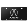 Acura Nsx Dual Logo 3d Black Stainless Steel License Plate Universal Fit 11 88 In X 6 Automotive Accessory