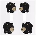 Black Bear Cub Wallplate Decorative Switch Plate Cover 2 Gang Do 
