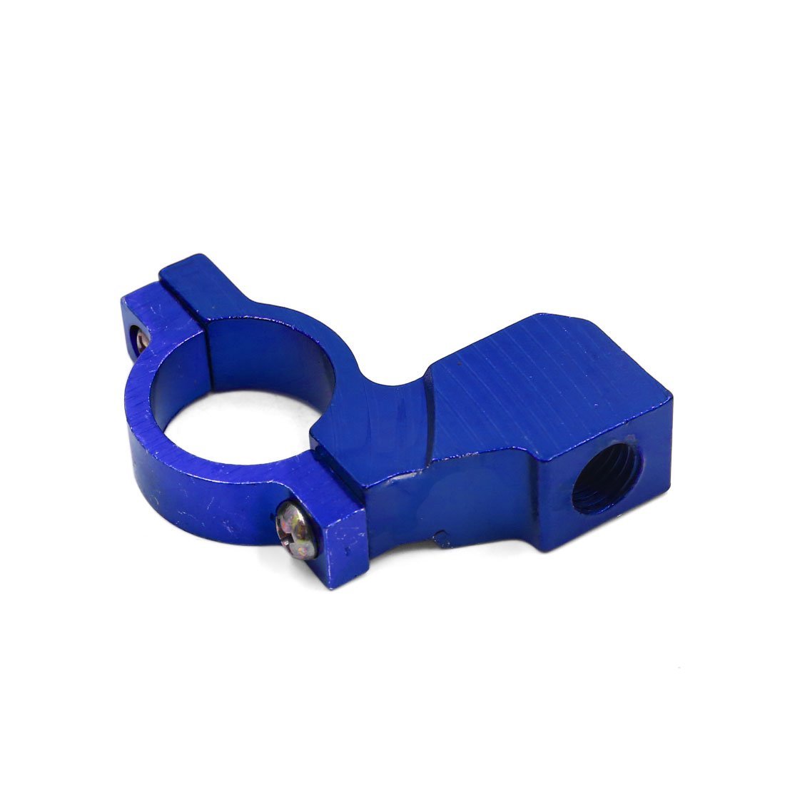 2 Pcs 10mm Thread 7 8 Inch Motorcycle Handlebar Rearview Mirror Holder Adaptor Blue
