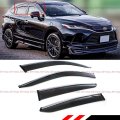 Premium Jdm Smoke Tinted Window Visor Rain Guard Chrome Trim Compatible For 2021 2022 Toyota Venza All Models