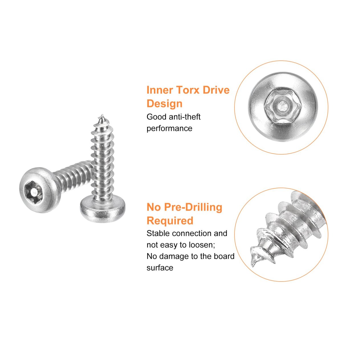 10 X 3 4 Torx Security Screws 10pcs Button Head Tamper Resistant Self Tapping 304 Stainless Steel Anti-theft