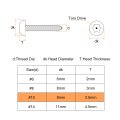 10 X 3 4 Torx Security Screws 10pcs Button Head Tamper Resistant Self Tapping 304 Stainless Steel Anti-theft