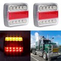 Ocpty 2x 14 Led Trailer Tail Light With 4x Rear Brake Stop Turn Signal Number Plate Reverse Utility Rv Boat Truck