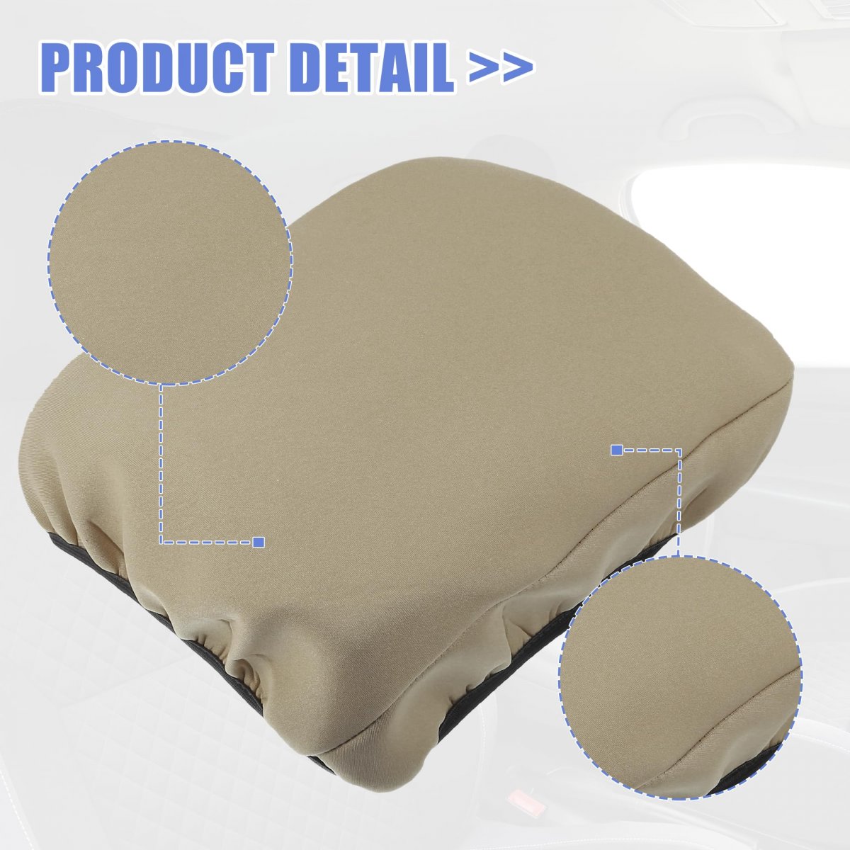 Car Neoprene Center Console Lid Armrest Cover Beige For Cadillac Xt5 2017-2023