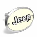 Ipick Image Made For Jeep 3d Logo Glow In The Dark Luminescent Oval Billet Aluminum 2 Inch Tow Hitch Cover