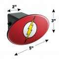 The Flash Lightning Bolt Logo Oval Tow Trailer Hitch Cover Plug Insert