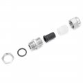 Uxcell Cable Gland Waterproof M12 Stainless Steel Glands Joints Adjustable Connector For 3-6 5mm Dia Wire Range Pack Of 5
