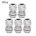 Uxcell Cable Gland Waterproof M12 Stainless Steel Glands Joints Adjustable Connector For 3-6 5mm Dia Wire Range Pack Of 5
