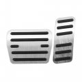 2 Pcs Brake Foot Pedals Pad Cover Non-slip No Drill Metal Accelerator Pedal Covers For Volkswagen Golf Vii Silver Tone 