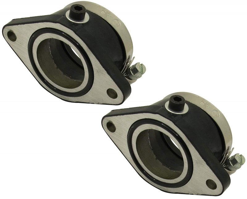 Two Left Carburetor Intake Manifold Boot W Clamp For Suzuki Gs850g 1980-1983